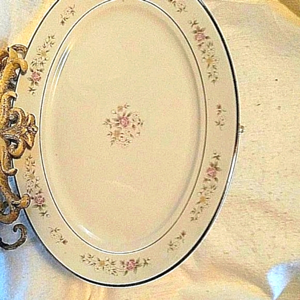 🔥Lenox Vtg. Platter Bouquet Collection Porcelain Imported Platter 14" X 10 - Picture 11 of 16